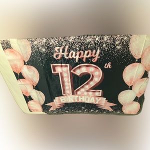 12th Bday tapestry